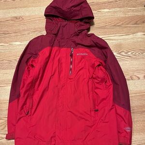 Columbia Two-Tone Red Hooded Jacket